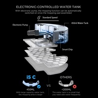 Midea I5C odkurzacz Robot Mop mokry i suchy VCR09B 4000PA inteligentny mycie robot-odkurzacz bezprzewodowy elektryczny zbiornik na wodę 3